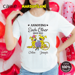 Personalized Yellow-Spotted Leopard Marsupilami Multicolor T-shirt Sweatshirt with Name Valentine's Day Gift for Couple | Callie × Marsupilami® 4