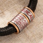 Alerta Médica de Emergencia de Nylon Personalizada Pulsera de Cuerda Ajustable con Texto Regalo de Primeros Auxilios para Hombres Mujeres