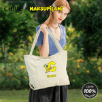 Spersonalizowana żółta torba Marsupilami Leopard Leisure Corduroy Tote Bag z imieniem Prezent urodzinowy dla przyjaciół Dzieci | Callie × Marsupilami®