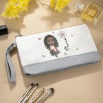 Borsa da trucco personalizzata con fiore di nascita e nome regalo ideale per compleanni matrimonio e occasioni speciali per donne e ragazze