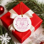 Spersonalizowana ceramiczna ozdoba Best Friends Cheers z imionami Urodziny Druhna Rocznica Świąteczny prezent dla najlepszych sióstr