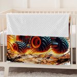 Personalized Monster Cheetah Lion Dinosaur Truck Soft Throw Blanket with Name Birthday Gift for Boys Kids Babies Truck Lovers