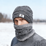 Ensemble personnalisé de bonnets et de cache-cols en tricot avec initiales Cadeau d'anniversaire pour hommes et femmes