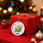 Personlig festlig ljus baseboll hockey sport keramisk julprydnad med namn hem träddekoration julklapp för familjens sportälskare
