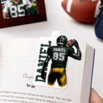 Personalized Cartoon Football Character Magnetic Bookmark Clip with Name and Number Competition Day Team Gift for Football Player Team Member