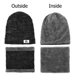 Ensemble personnalisé de bonnets et de cache-cols en tricot avec initiales Cadeau d'anniversaire pour hommes et femmes