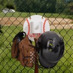 Personifierad 3D-tryckt Baseball Softball Dugout Organizer Hängande hållare för utrustning med namn och nummer Sporttillbehör Lagpresent för bollspelare som älskar