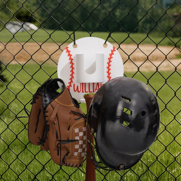 Cadeau personnalisé imprimé en 3D pour les joueurs de baseball et de softball, avec nom et numéro.