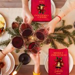 Personalized Merry Christmas Bell 100% Cotton Red Christmas Napkin with Name and Date Table Decor Christmas Gift for Family Friends