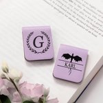 Personalisiertes magnetisches Lesezeichen im Eule Drache Berg oder Initiale Design mit Namen Geburtstag Weihnachten Geschenk für Familie Bücherwürmer