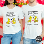Personalized Yellow-Spotted Leopard Marsupilami Multicolor T-shirt Sweatshirt with Name Valentine's Day Gift for Couple | Callie × Marsupilami® 2