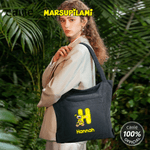 Spersonalizowana żółta torba Marsupilami Leopard Leisure Corduroy Tote Bag z imieniem Prezent urodzinowy dla przyjaciół Dzieci | Callie × Marsupilami®