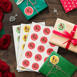 Personalised Rose Initial Stickers Labels with Name DIY Gift Decor Valentine's Day Anniversary Gift for Lover Woman