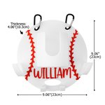 Personifierad 3D-tryckt Baseball Softball Dugout Organizer Hängande hållare för utrustning med namn och nummer Sporttillbehör Lagpresent för bollspelare som älskar