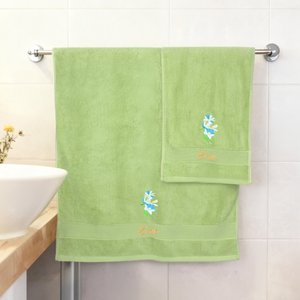 Personalizzato ricamato fiore di nascita morbido 100% cotone asciugamano viso asciugamano da bagno con nome compleanno regalo di inaugurazione per gli amici della famiglia