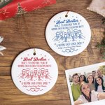 Spersonalizowana ceramiczna ozdoba Best Friends Cheers z imionami Urodziny Druhna Rocznica Świąteczny prezent dla najlepszych sióstr