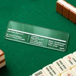 Personalized Multicolor Acrylic Mahjong Line Reader with Rules and Name Mahjong Game Night Birthday Gift for Mahjong Lover