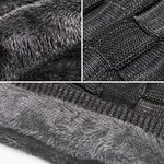 Personalised Birth Flower Knitted Slouchy Beanie Hat and Neck Warmer Set with Name Outdoor Activity Accessory Birthday Christmas Gift for Men Women