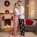Pantalon de pyjama long personnalisé avec photos et nom - Cadeau anniversaire pour enfant femme homme et amoureux des animaux