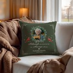 Funda de cojín personalizada con nombre y año, decoración del hogar, regalo conmemorativo para la familia.