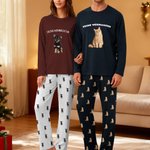 Personalisierter Schlafanzug mit Haustier-Foto und Wunschtext weiches Pyjama Set Geburtstag Geschenk für Katzen- und Hundebesitzer Damen Herren