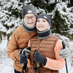 Henkilökohtainen Syntymä Kukka Neulottu Slouchy Beanie Hattu ja kaulan lämmitin asetettu nimi Paksu Outdoor Activity lisävaruste syntymäpäivälahja miehille naisille