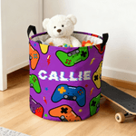 Personalised Gamepad Waterproof Laundry Basket with Handle and Name Bedroom Laundry Room Birthday Gift for Boy Kid Game Lover