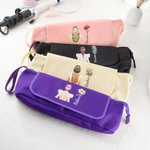 Gepersonaliseerd Elegant Meisjeskapsel Geboortebloem Multi-Vakjes Haarstyling Gereedschap Etui met Naam Verjaardagscadeau voor Dames Kappers
