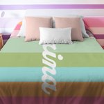 Manta suave personalizada con rayas clásicas y colores vibrantes con nombre decoración para el hogar regalo de cumpleaños para familia y amigos 3