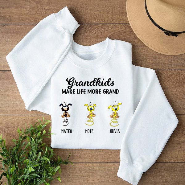 Personalised Cute Tail-Bouncing Marsupilami T-shirt Sweatshirt Hoodie with Name Birthday Anniversary Christmas Gift for Family | Callie × Marsupilami®