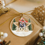 Gepersonaliseerde Foto Ster Kerstboom Acryl Ornament met Jaar Thuis en Boom Decoratie Kerst Cadeau voor Familie Vriend