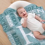 Personalized Family Word Cloud Cartoon Character Soft Throw Blanket with Name and Initial Home Decor Ship from USA Birthday Gift for Family Friends
