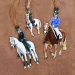 Personalised Horse Riding Photo Acrylic Keychain Ornament Home Decor Christmas Birthday Gift for Equestrian Enthusiasts
