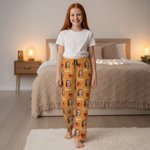 Pantalon de pyjama long personnalisé avec photos et nom - Cadeau anniversaire pour enfant femme homme et amoureux des animaux