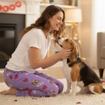 Pantalon de pyjama long personnalisé avec photos et nom - Cadeau anniversaire pour enfant femme homme et amoureux des animaux