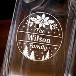 Personalised Christmas-Themed Whiskey Decanter with Engraved Name Daily Use Christmas Gift for Whiskey Lover