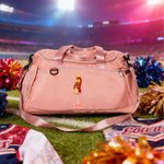 Personalised Cartoon Pom-Poms Cheerleader Girl Waterproof Large Travel Duffel Bag with Name Daily Training Birthday Team Gift for Cheerleaders