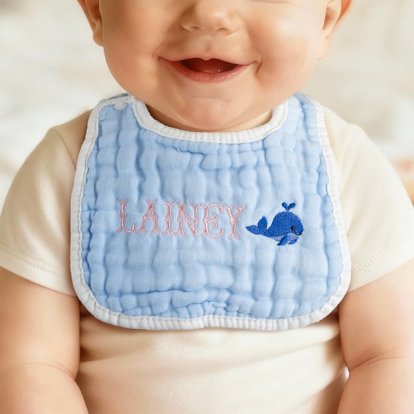 Personalized Embroidery Horseshoe Heart Baby Bibs with Name Feeding Accessory Baby Shower Gift for Baby Kid
