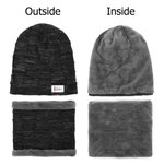 Personalised Birth Flower Knitted Slouchy Beanie Hat and Neck Warmer Set with Name Outdoor Activity Accessory Birthday Christmas Gift for Men Women