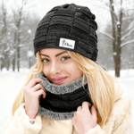 Personalized Birth Flower Bouquet Beanie Hat and Neck Warmer Set with Name Outdoor Activity Accessory Birthday Christmas Gift for Family Friends