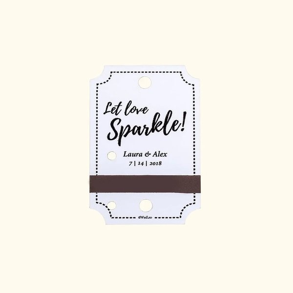 Personalized Rustic Sparkler Tags Wedding Send-Off Tags with Match Holder 25 PCS Birthday Party Supplies  Anniversary Engagement Gift
