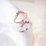 Personalized Marquise Birthstone Ring Dainty Jewelry Birthday Valentine's Day Anniversary Gift for Women