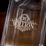 Personalised Vintage Frame Whiskey Decanter with Name and Initial Home Decor Father's Day Christmas Gift for Fathers