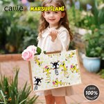 Personalised Cute Tail-Bouncing Marsupilami Large Jute Bag with Name Birthday Anniversary Christmas Gift for Kids | Callie × Marsupilami®