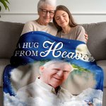 Spersonalizowany miękki koc ze zdjęciem Gwiaździste niebo Księżyc Chmura Pamięć W Miłości Prezent Współczucie Po Stracie Ukochanej Osoby
