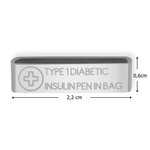 Personalisierter Medizinischer Notfall ID-Tag Apple Watch Charme mit Text Notfallkontakt Uhrenarmband Zubehör Geschenk für Diabetiker Allergiker
