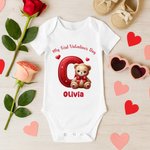T-shirt pour enfant avec nom et texte Cadeau d'anniversaire et de Saint-Valentin pour bébé garçon fille