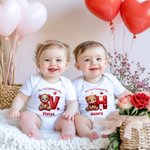 T-shirt pour enfant avec nom et texte Cadeau d'anniversaire et de Saint-Valentin pour bébé garçon fille