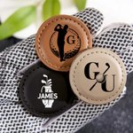 Personlig golfsilhuettmonogram PU lær magnetisk golfballmarkør med initial og navn Klubbbursdag farsdagsgave til golfelskere