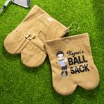 Personalized Cartoon Character Flannel Golf Ball Bag Sack Golf Accessories Funny Birthday Gift for Golfer Golf Player